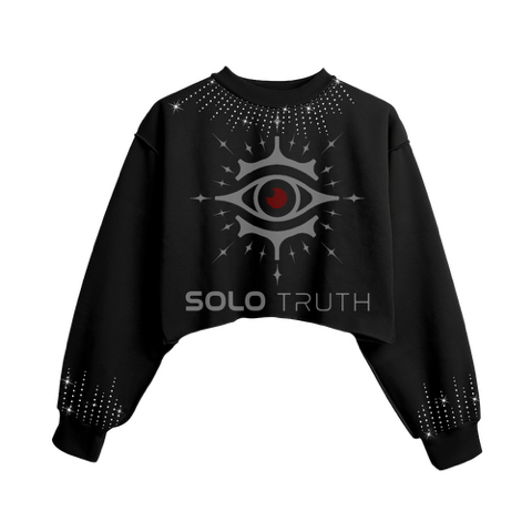 Black Solo truth crop top