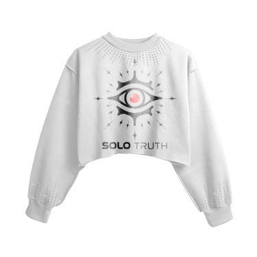 White Solo truth crop top