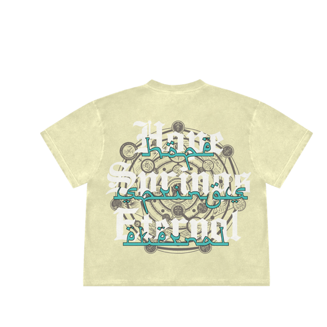 Cornmeal acid wash solo tee